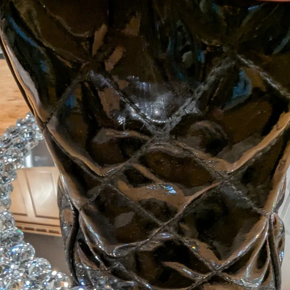 CHANEL Vintage Patent Leather Slit Pocket Shoulder Bag w COA - Picture 15 of 16